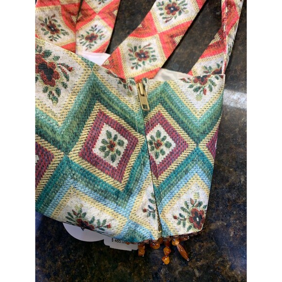 Autumn Adeigbo Beaded Woven Diamond Soraya Top NWT Size 2 - Picture 8 of 12